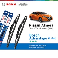 Bosch Advantage U Hook Wiper Set for Nissan Almera N18 (26"/14")