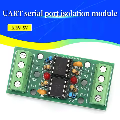 Javino Two-way UART Communication Protocol Serial Port Isolation Module Dual 6N137 Optocoupler Chip 