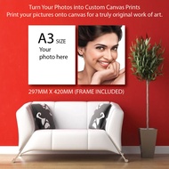 Custom Canvas Photo *Print your photo with your Budget* A3 SIZE