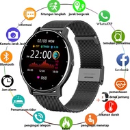 LIGE Jam Tangan Pria Asli Jam Pintar Layar Sentuh Penuh Bluetooth Mode Olahraga Kebugaran Detak Jantung Tekanan Darah Alat Pelacak I67 Tahan Air Jam Tangan Wanita Android IOS Smart Watch +Kotak