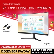 PRISM+ C270 27 144Hz 1500R Curved Productivity Monitor Gaming Monitor [1920 x 1080]
