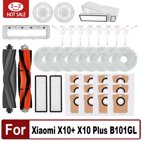 For Xiaomi Robot Vacuum X10+ X10 Plus B101GL Spare Parts Accessories Main Side Brush Hepa Filter Dus