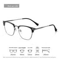 Lightweight Titanium Semi-Rim Glasses Stylish Engineering Anti-Blue Light Adjustable Prescription Le