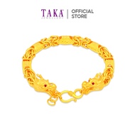 TAKA Jewellery 916 Gold Dragon Heads Bracelet