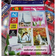 KNK 180gsm Photo Paper KNK 180gsm Glossy Photo Paper (1 Pack contains 20 Sheets)