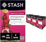 Stash Tea Pomegranate Raspberry & Matcha Green Tea - Caffeinated, Non-GMO Project Verified Premium T