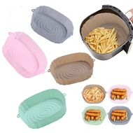 1/2pcs Silicone Air Fryers Oven Baking Tray Pizza Fried Chicken Airfryer Silicone Basket Reusable Airfryer Pan Liner Accessories