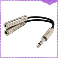 [lszdy] 8" Long 1/4" Jack Male to 2X 6.5mm 1/4" TRS Female Audio Y Splitter Audio Cable