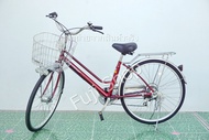 จักรยานแม่บ้านญี่ปุ่น - ล้อ 26 นิ้ว - มีเกียร์ - สีแดง [จักรยานมือสอง]