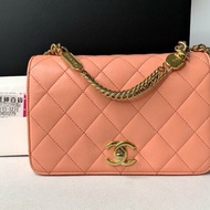 CHANEL mini金屬琺瑯手提鏈帶包