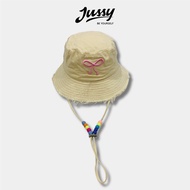 Mũ Bucket Tua Rua Icon Nơ Xinh Xắn JB37 Jussy Official Mũ Nữ Chất Liệu Kaki Cotton Form Mềm Phong Cá