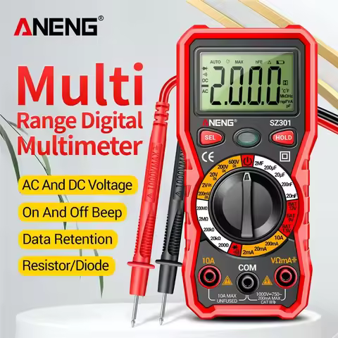 ANENG SZ301 Digital Multimeter AC/DC Votage Current Automatic Tester Electrical Resistance Ohm Ammet
