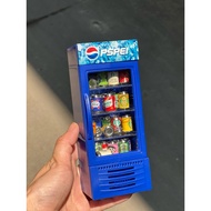 Mini soft drink cabinet model for dollhouse with or without soft drink
