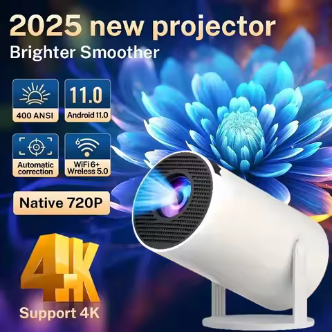 2026 HY300 Ultra 4K Ultra HD 300ANSI Portable Projector Android 11 BT5.4 Electronic Focus Built-in S