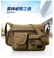 2023 New Canvas Bag Men's Shoulder Bag Casual Men's Bag Express Men's Bag Backpack Large Capacity Crossbody Shoulder Bag 【DEC】