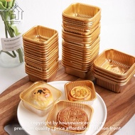 Square Dessert Mooncake Packaging Box / Moon Cake Plastic Tray Casing Brownies Box Kuih Case