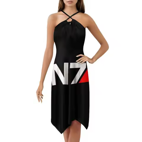 Mass Effect N7 Women's Hip Hop Streetwear Dress Graphic Print Party Club Wear Logo Mass Effect N7 Be