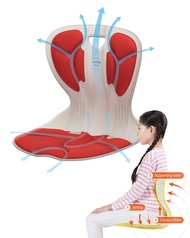 curble Comfy, Ergonomic Chair Back Support, Small and Flexible Posture Corrector for Child and Prete