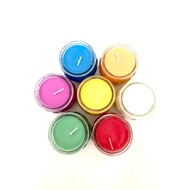 1 set 24hrs 7 Colourful Offering Candle, Praying Candy, Event Candle (No Packing)