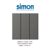 TOMBOL Simon 3 Gang 1 Way Switch | Simon i7 3 Button 1 Channel Light Switch