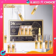 24K เซรั่ม เอสเซ้นส์ เซรั่มเพียวโกลด์  เอสเซนส์ทองคำเพียวโกลด์ 2 ml.* 7 หลอด ในกล่อง SADOER 24K GOLD