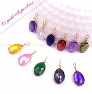 AUTHENTIC US GOLD 10K SWAROVSKI STONE PENDANT