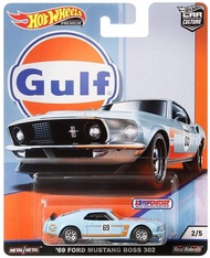 Hot Wheels Car Culture Gulf Oil Series 2/5 - '69 Ford Mustang Boss 302 - Real Rides Have Real Rubber