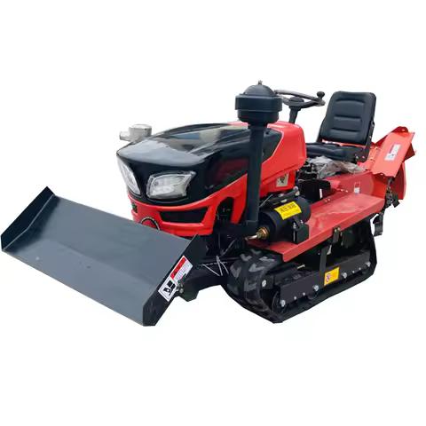 Customized Agricultural Mini Rotary Cultivator 25HP 35HP Crawler Tractor Garden Cultivator