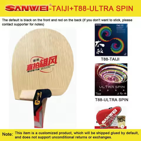 Limited Edition SANWEI Su-style Penhold Table Tennis Blade with Built-in Plate for Pushing and Block