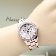 Jam Tangan Wanita Alexandre Christie AC 2463 AC2463 Rosegold Cream RT