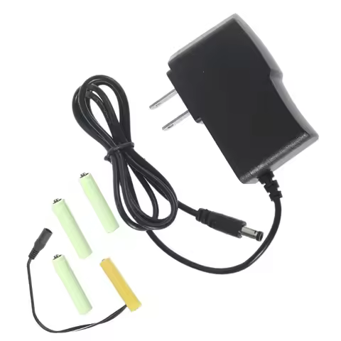 Universal 6V AAA Battery Eliminators Power Supply Cable to 4Pcs 1.5V AAA LR3 AM4 Battery for LED Lig