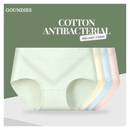 GOUNDIES Women Cotton Panties Mid Waist 7A Antibacterial Underwear Spender Wanita Seluar Dalam 7A抗菌纯