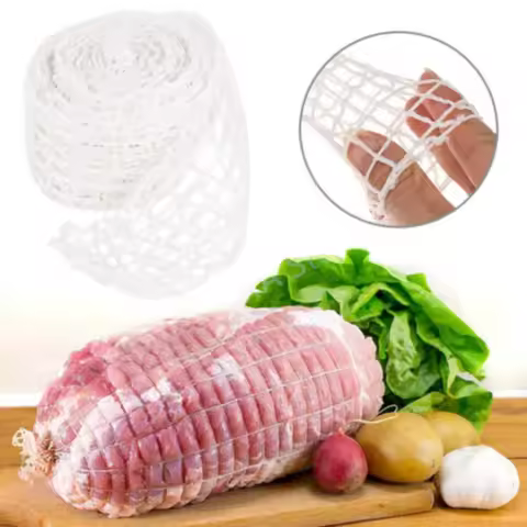 3/5M Cotton Meat Net Ham Sausage Butcher's String Sausage Casing Nets Packaging for Kitchen Cooking 