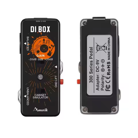 Amuzik Di Box Guitar Effect Pedal Direct Input Box Matchbox MIni Effector for Electric Guitars True 