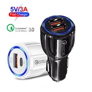 QC 3.0 Dual USB Car Fast Charger 12V 24V 6.0A USB Phone Car Charger For Smartphone Tablet