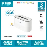 D-LINK DWR-X2000 รองรับ 5G AX1800 Wi-Fi 6 Router เราเตอร์ไร้สาย As the Picture One