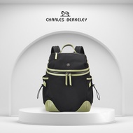 Charles Berkeley WINCHESTER Leather & Water-Resistant Nylon Backpack fits up to 12" Laptop Books Key