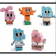Cartoon paper model[Amazing world of Gumball]Gumball,Anais,Richard,Nicole,Darwin.