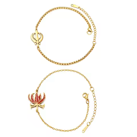 1Piece India Sikhism Sikhs Tamil Glorisia Flower Gloriosa Flame Lily Africa Sikhs Bracelets Sri Lank
