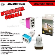 Advance 3 Port CY04 Car Charger + Micro USB Car Cable