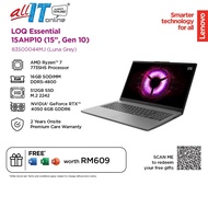 Lenovo Gaming Laptop LOQ 15ARP10E (83S00044MJ) Ryzen7-7735HS/16GB DDR5/512GB SSD/15.6"FHD 144HZ/RTX4
