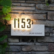 Customised Modern House Number Plate Stainless Steel 304 LED House Number Plate 发光 不锈钢 门牌 D3