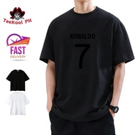 Ronaldo 7 Graphic Print Men's Oversized T-Shirt Loose Fit Football Jersey Style Casual Summer Top