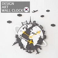 Korea Cute Design Art Clock / Suzuki Silent Movement/ Alarm Clock/ Wall Art/ Decor/ Watches/ Casio