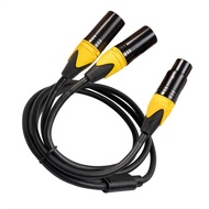Durable 3FT 100CM Audio Cable Signal Y Splitter Balanced Mic Cable XLR Female Wire Female To Dual XL