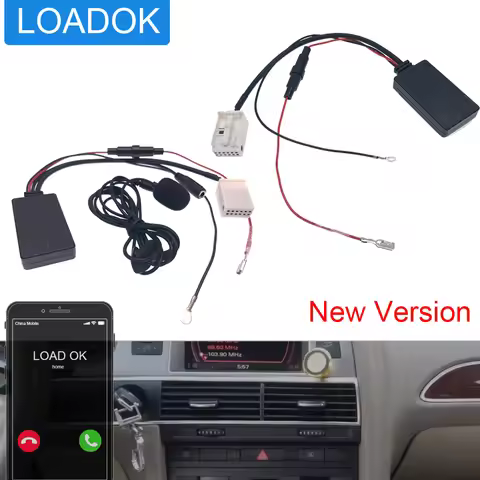 12Pin Wireless Audio Input Car Bluetooth Module Aux Cable Adapter For Audi A3 TT A4 S4 A6 A8 A8L 200