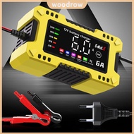 6A 12V Car Battery Charger Moto Battery Charger Car and Motorcycle Battery Charging Unit for Lead-Ac