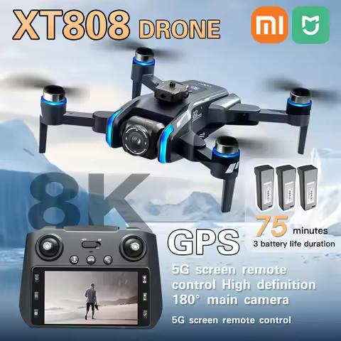 Xiaomi Mjia XT808GPS Drone 4K Professional HD Dual Camera 8K Dron Brushless Motor 5G WIFI FPV Foldab