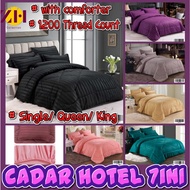 ZH CADAR HOTEL 7 IN 1 WITH COMFORTER SINGLE QUEEN KING BEDSHEET