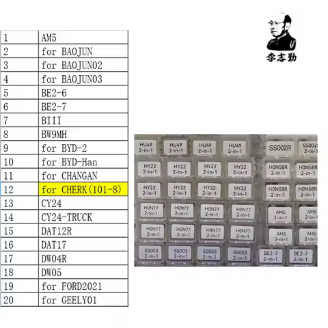 Hot Selling!!Lishi 2 in 1 AM5 BE2-6 BE2-7 B111 BW9MH CY24 CY24-Trunk DAT12R DAT17 DWO4R DWO5 for BAO
